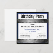 Duct Tape Square Herren Dark Blue Birthday lädt ei Einladung (Vorne/Hinten)