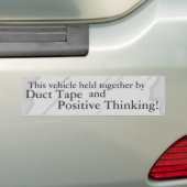 Ductape und positives Denken Autoaufkleber (Auf Auto)