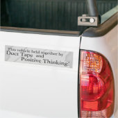 Ductape und positives Denken Autoaufkleber (Auf Lkw)