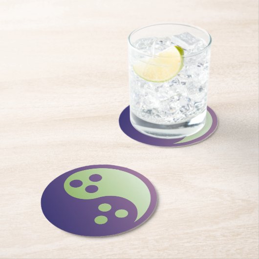 Dudeismus Yin Yang Untersetzer (rund) (Vor Ort)