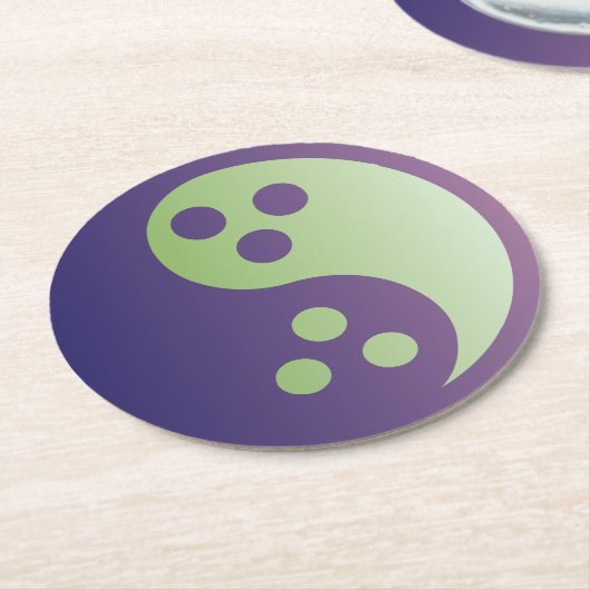 Dudeismus Yin Yang Untersetzer (rund) (Angewinkelt)