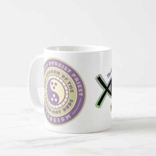 Dudeist Priest / Dudefische Tasse (Vorderseite Links)