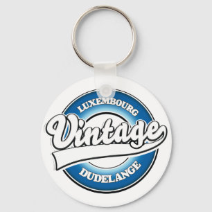 Dudelange luxemburgisches Logo im Vintagen Stil Schlüsselanhänger