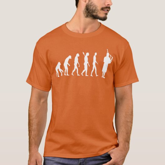 Dudelsack Evolution Dudelsackpfeifen Schottischer T-Shirt (Vorderseite)