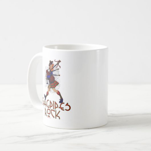 Dudelsack-Felsen! Kaffeetasse (Vorderseite Links)