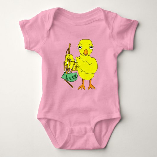 Dudelsack Küken Baby Strampler (Vorderseite)