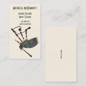 Dudelsack-Lehrer-Visitenkarte Visitenkarte (Vorne/Hinten)