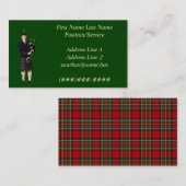 Dudelsack-Musiker Visitenkarte (Vorne/Hinten)