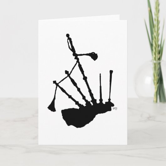 Dudelsack Silhouette Karte (Vorderseite)
