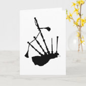 Dudelsack Silhouette Karte (Gelbe Blume)