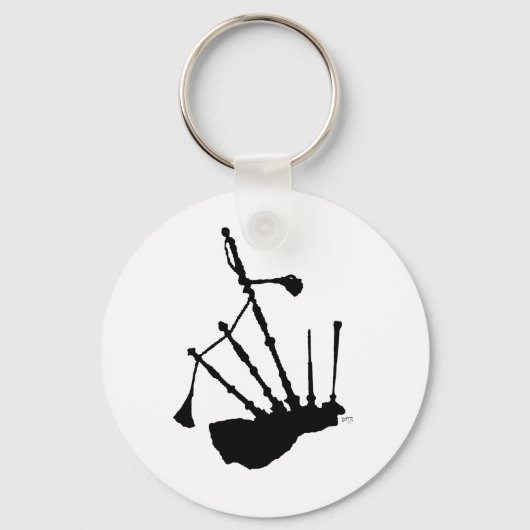 Dudelsack Silhouette Schlüsselanhänger (Vorderseite)