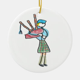 Dudelsack spielen keramik ornament