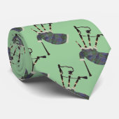 Dudelsäcke auf Grün Krawatte (Gerollt)
