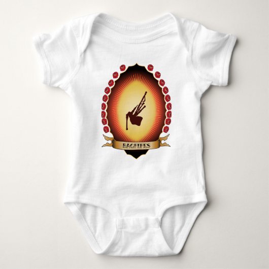 Dudelsäcke Mandorla Baby Strampler (Vorderseite)