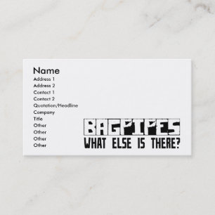 Dudelsäcke, was sonst dort ist? visitenkarte