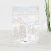 Dudelsackpfeifer Highland-Weihnachtskarte Karte (Rückseite)
