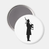 Dudelsackpfeifer-Silhouette Magnet (Vorderseite/Rückseite)