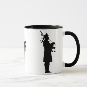 Dudelsackpfeifer-Silhouette Tasse