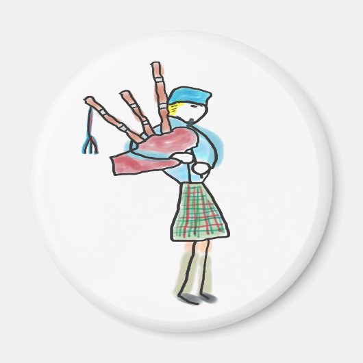 Dudelsackspiel Magnet (Vorne)