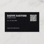 Dudelsackspielen QR-Code Visitenkarte (Rückseite)