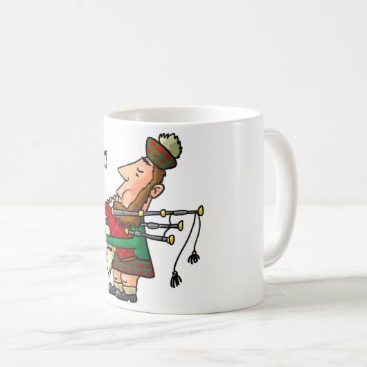 Dudelsackspieler Kaffeetasse (VorderseiteRechts)