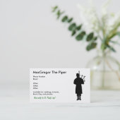 Dudelsackspieler-Visitenkarten Visitenkarte (Stehend Vorderseite)