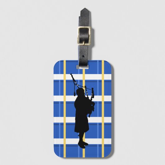 Dudelsackspielertartan-Gepäckanhänger Gepäckanhänger (Vorderseite Vertikal)