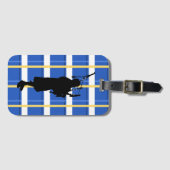 Dudelsackspielertartan-Gepäckanhänger Gepäckanhänger (Vorderseite (Horizontal))