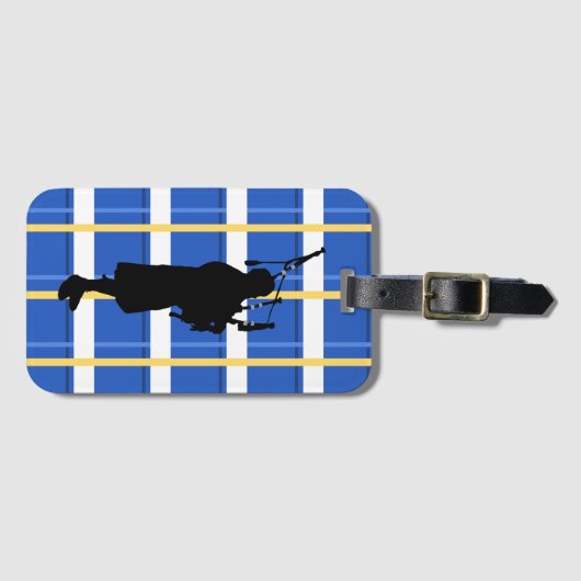 Dudelsackspielertartan-Gepäckanhänger Gepäckanhänger (Vorderseite (Horizontal))