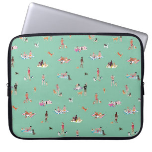 DUDES und HUNDE STRAND Minze Laptopschutzhülle