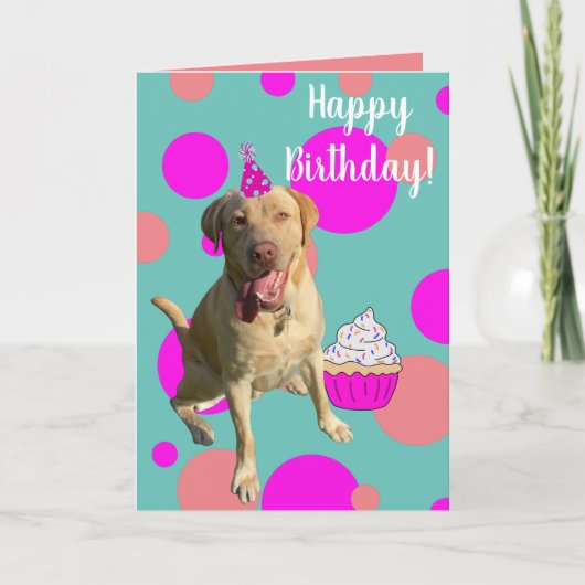 Dudley Labrador Birthday Card Karte (Vorderseite)