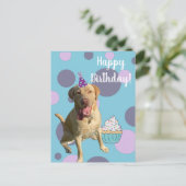 Dudley Labrador Birthday Card Postkarte (Stehend Vorderseite)