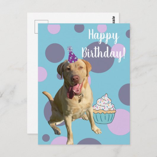Dudley Labrador Birthday Card Postkarte (Vorne/Hinten)