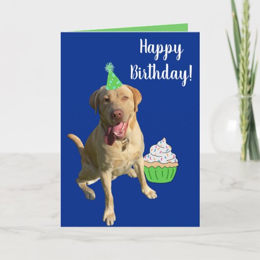 Dudley Labrador Birthday Karte (Vorderseite)
