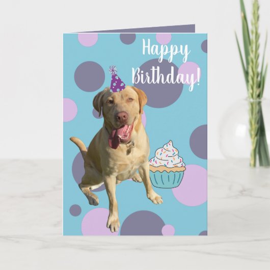 Dudley Labrador Birthday Karte (Vorderseite)