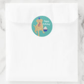 Dudley Labrador Birthday Runder Aufkleber (Tasche)