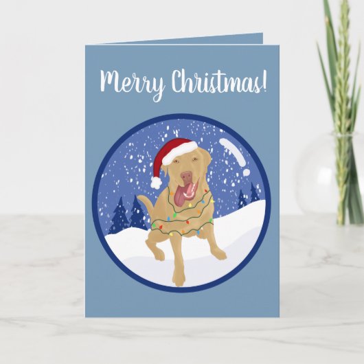 Dudley Labrador Christmas Karte (Vorderseite)
