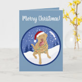 Dudley Labrador Christmas Karte (Gelbe Blume)