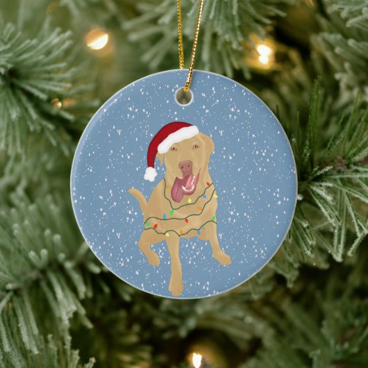 Dudley Labrador Christmas Keramik Ornament (Baum)