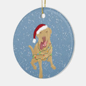 Dudley Labrador Christmas Keramik Ornament (Links)