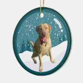 Dudley Labrador Christmas Keramik Ornament (Links)