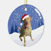 Dudley Labrador Christmas  Keramik Ornament (Links)