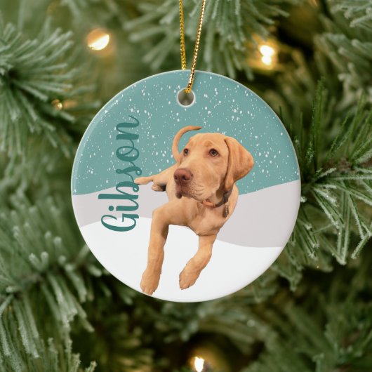 Dudley Labrador Christmas Keramik Ornament (Baum)