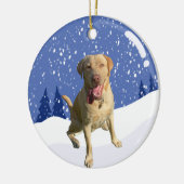 Dudley Labrador Christmas Keramik Ornament (Links)