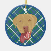 Dudley Labrador Christmas Keramik Ornament (Vorne)