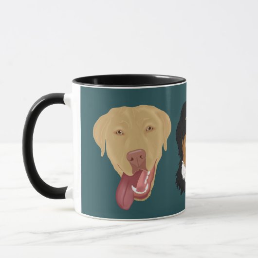 Dudley Labrador und Bernese Mountain Dog Tasse (Links)