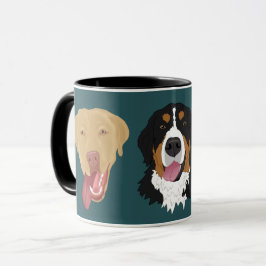 Dudley Labrador und Bernese Mountain Dog Tasse