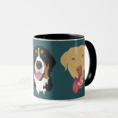 Dudley Labrador und Bernese Mountain Dog Tasse (VorderseiteRechts)