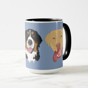 Dudley Labrador und Bernese Mountain Dog  Tasse