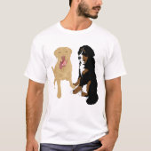 Dudley Labrador und Bernese Mountain Hund T-Shirt (Vorderseite)